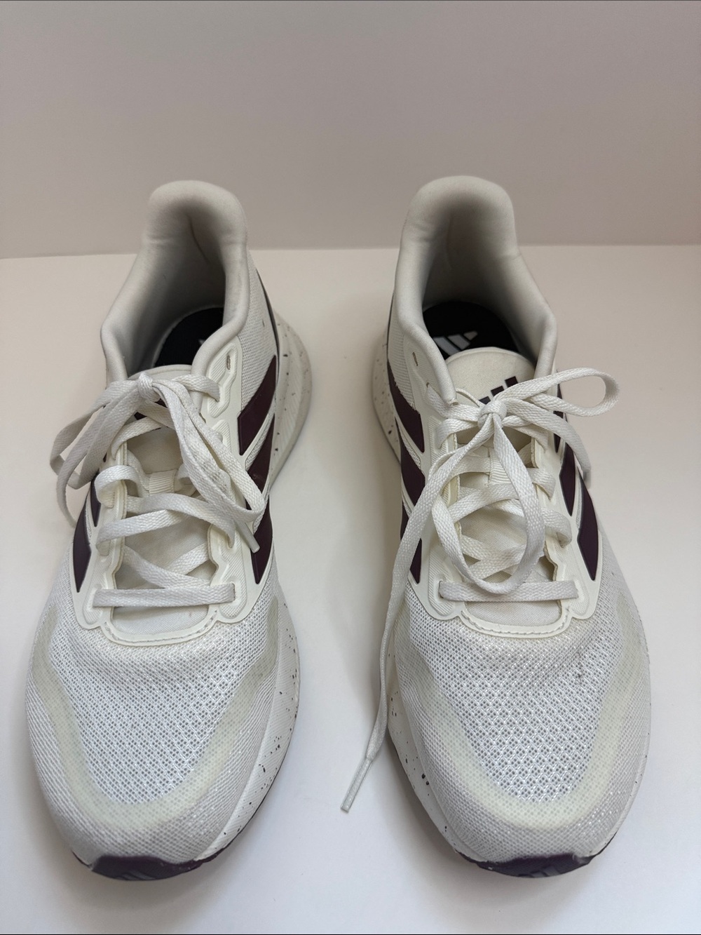 Adidas Runfalcon Cloudfoam Running Shoes White Burgundy Women’s Size 8.5